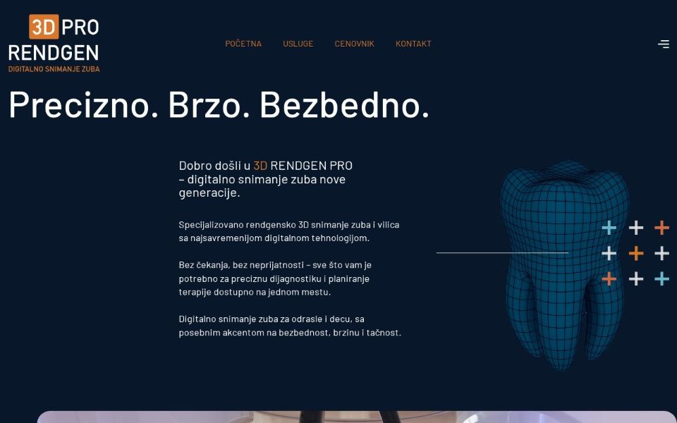 Sajt 3d-snimanjezuba-novisad.rs – izrada Retroaktiv