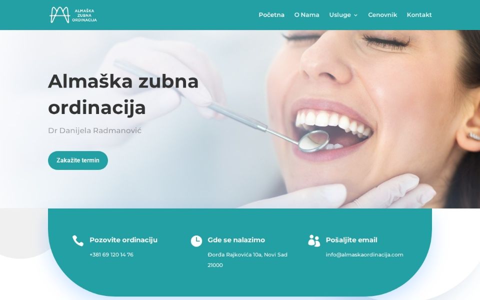 Sajt almaskaordinacija.com – izrada Retroaktiv
