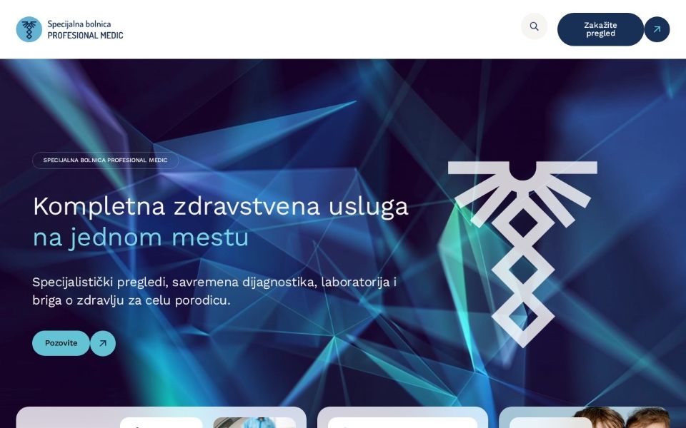 Sajt bolnicaprofesionalmedic.com – izrada Retroaktiv