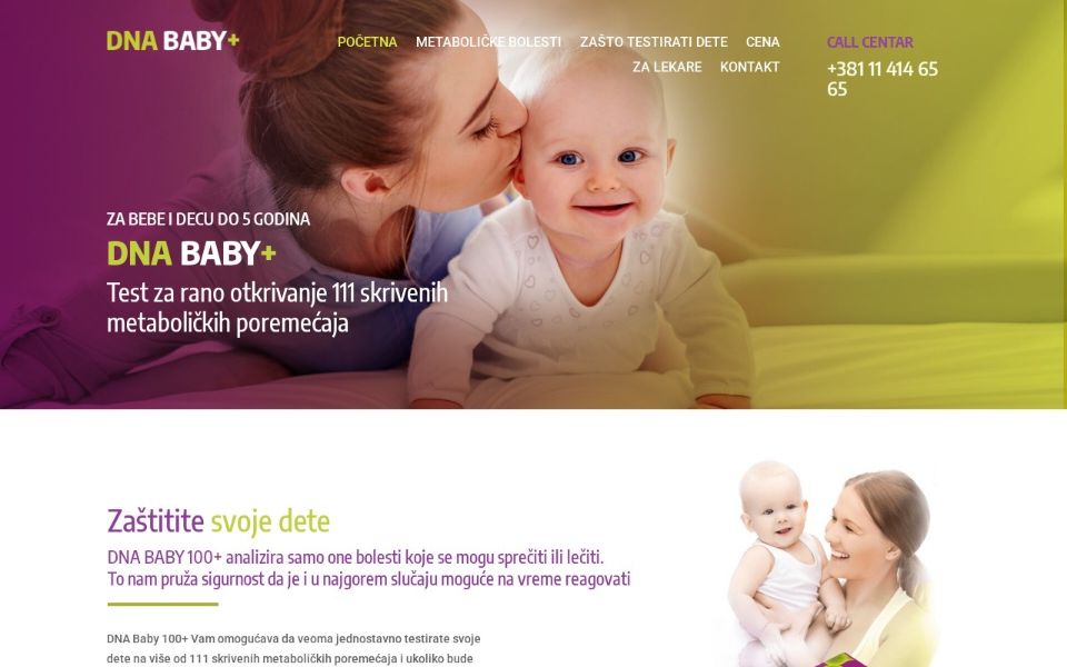Sajt dnaplus.rs – izrada Retroaktiv