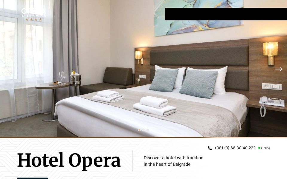 Sajt hotelopera.rs – izrada Retroaktiv
