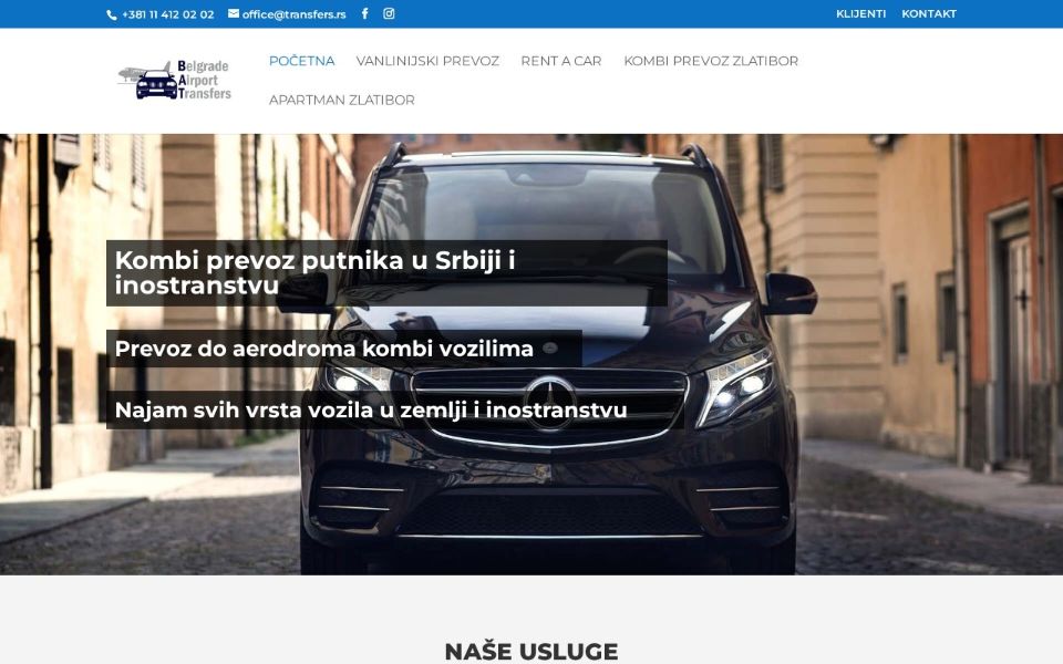 Sajt kombiprevoz.rs – izrada Retroaktiv
