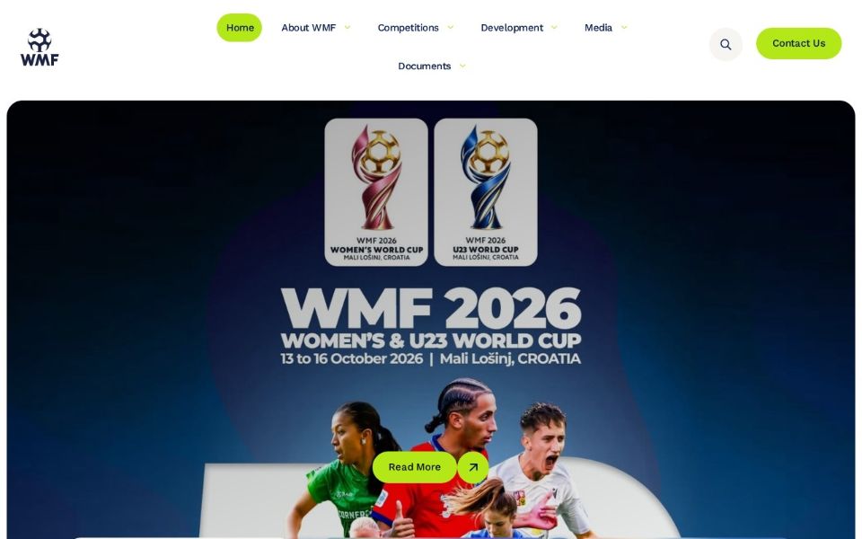 Sajt minifootball.com – izrada Retroaktiv