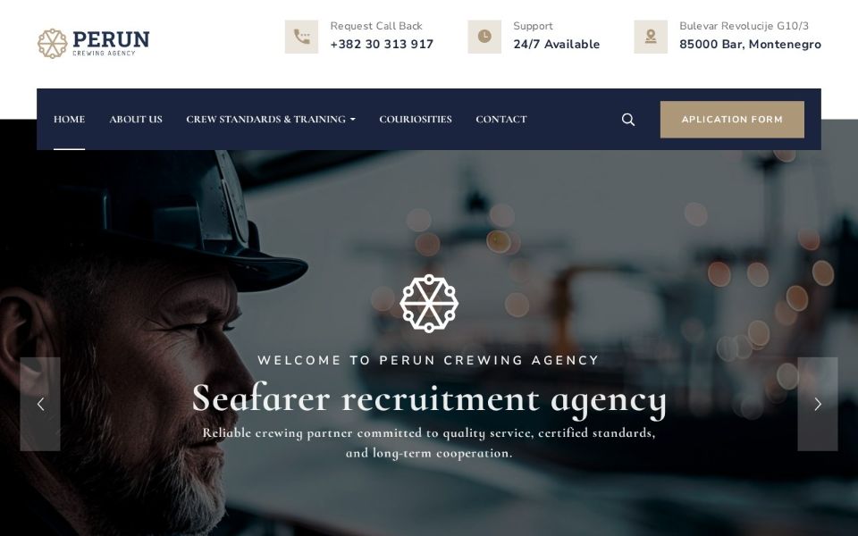 Sajt peruncrew.com – izrada Retroaktiv
