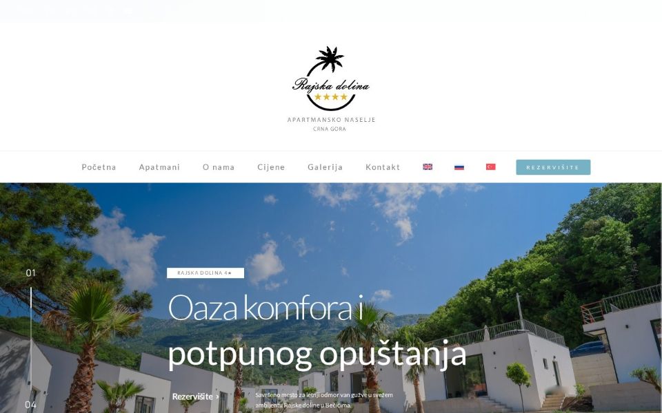 Sajt rajskadolina.me – izrada Retroaktiv