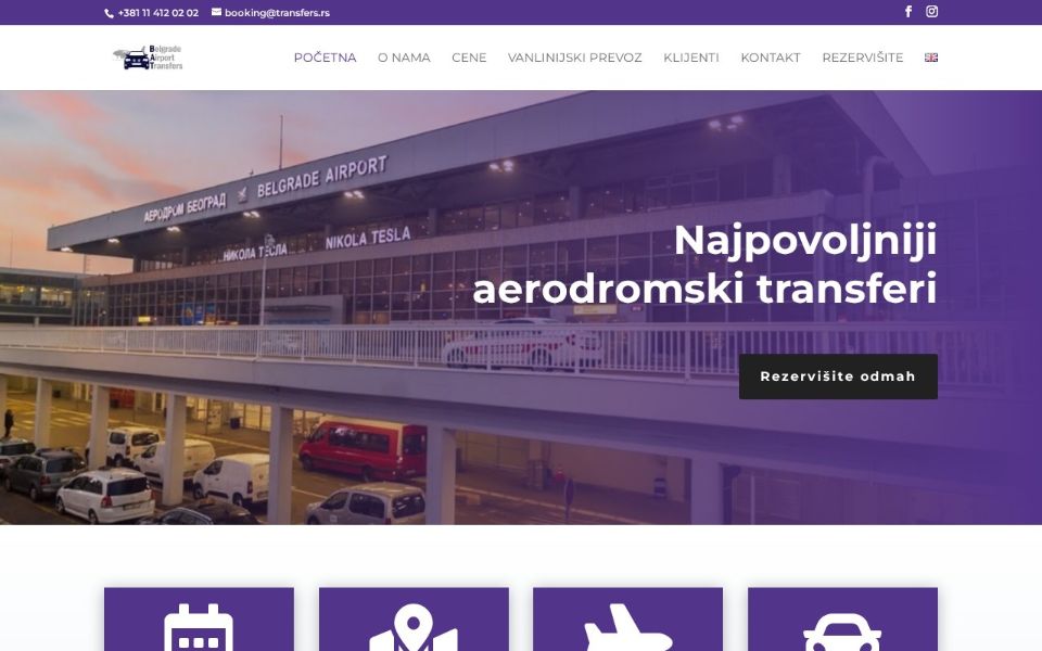 Sajt transfers.rs – izrada Retroaktiv