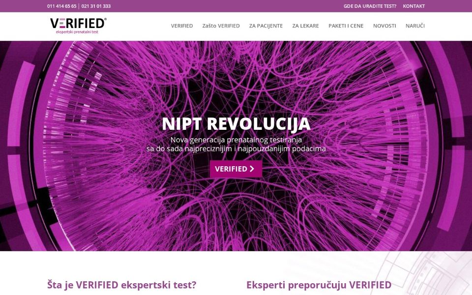 Sajt verified.rs – izrada Retroaktiv